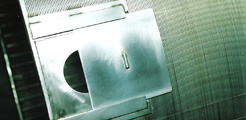 Close-up of Stainless Steel Cylinder Door